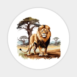 Wild African Lion Magnet